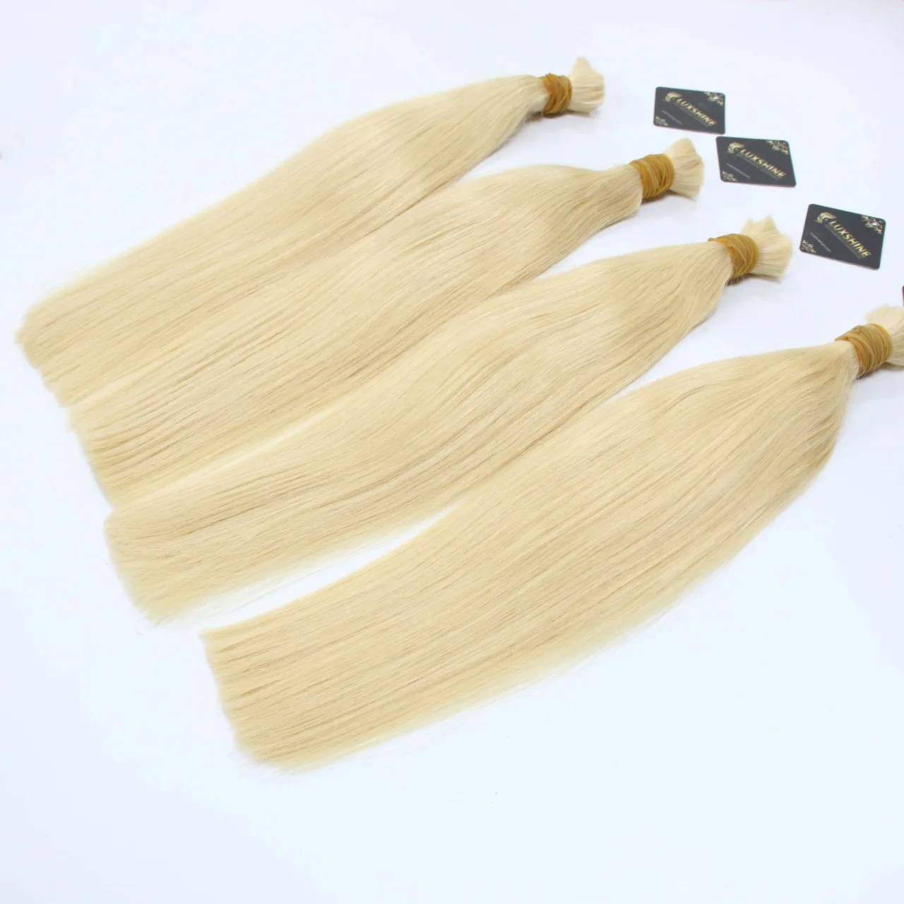 Top Quality Human Remy Blonde Color  Bulk Extension Raw Cuticle Aligned Hair