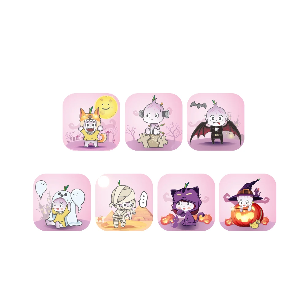 Organic Products of Thailand Happy noz Onion Sticker in Original Formula with Halloween printed High quality and premium goods