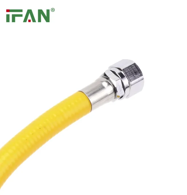 IFAN Custom High Quality Flexible Hose 13.5*0.2 Hoses Braided Flexible EN 1555 SS304 Steel Sleeve Gas Pipe Flexible Metal Hose