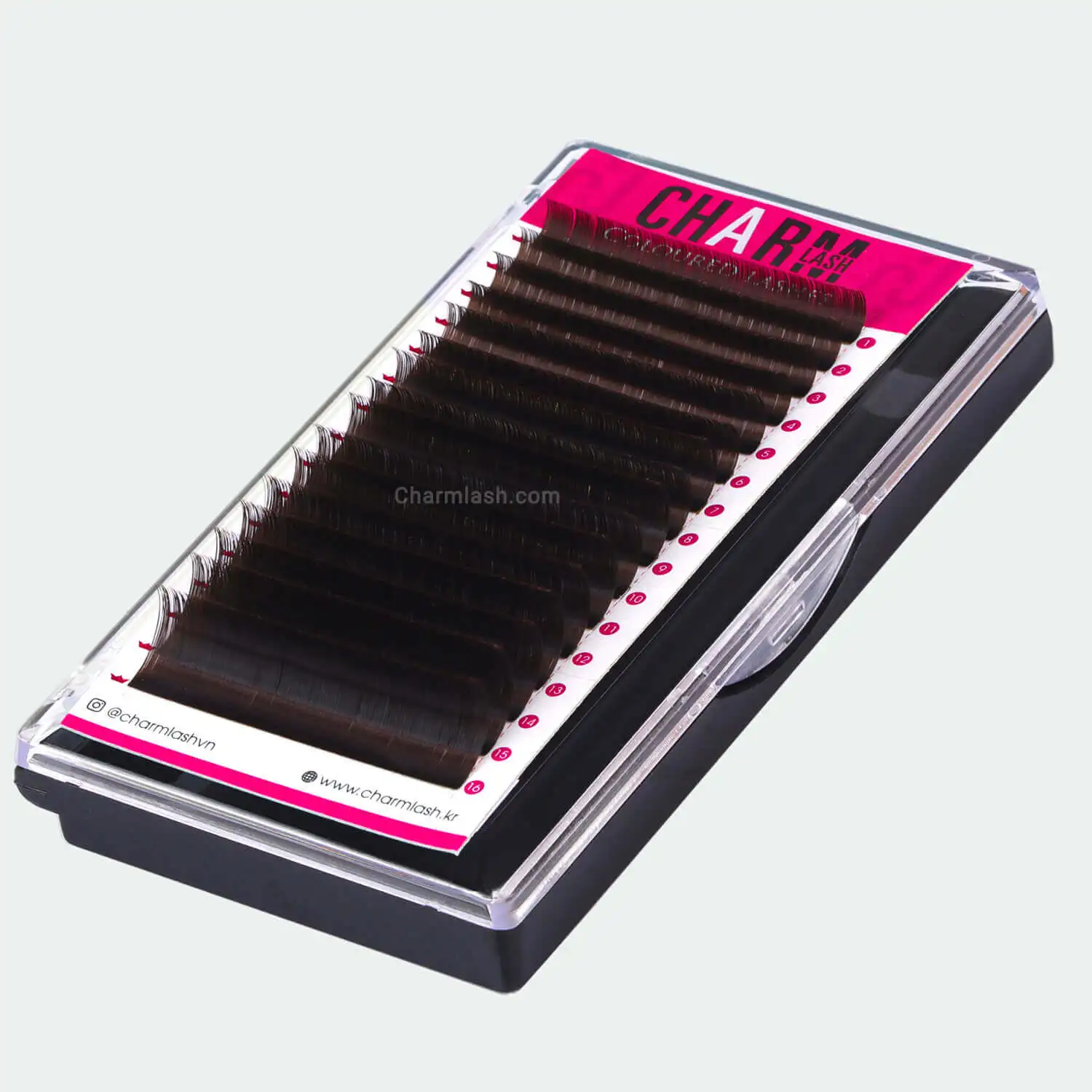 Brown eyelash extensions lightweight Korean PBT fiber cashmere lash trays wholesale professional individual eyelash extensions