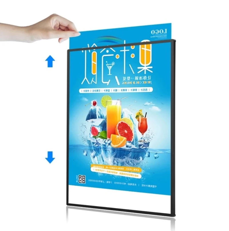 Рекламный световой короб со знаком из закаленного стекла | Светодиодное фото меню Layar kaca Lightbox Menu