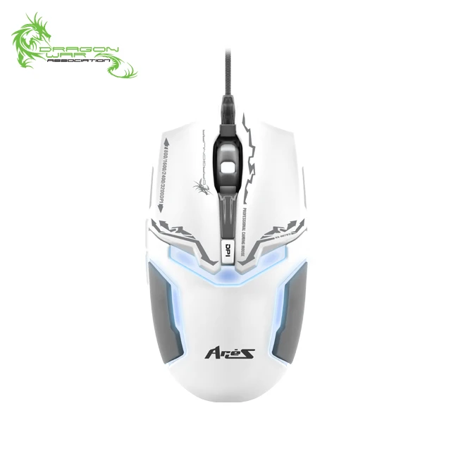 Dragon War эргономичная 5D Avago высокопроизводительная Проводная игровая мышь с синим датчиком и функцией макросъемки