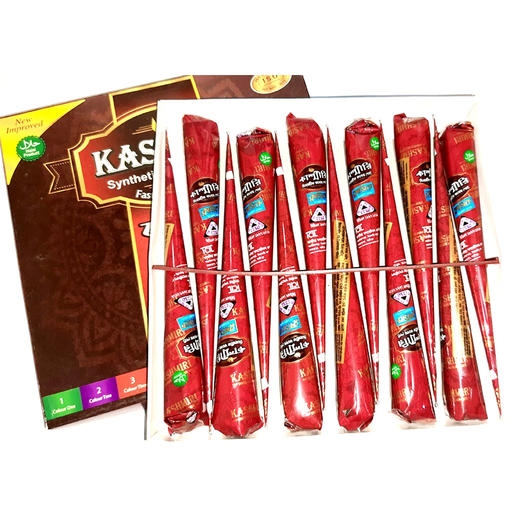 Body paint by henna cone Kashmiri Henna Mehndi Wholesale Factory Price Marron, Red, Dark Red, Dark Brown, Black Color