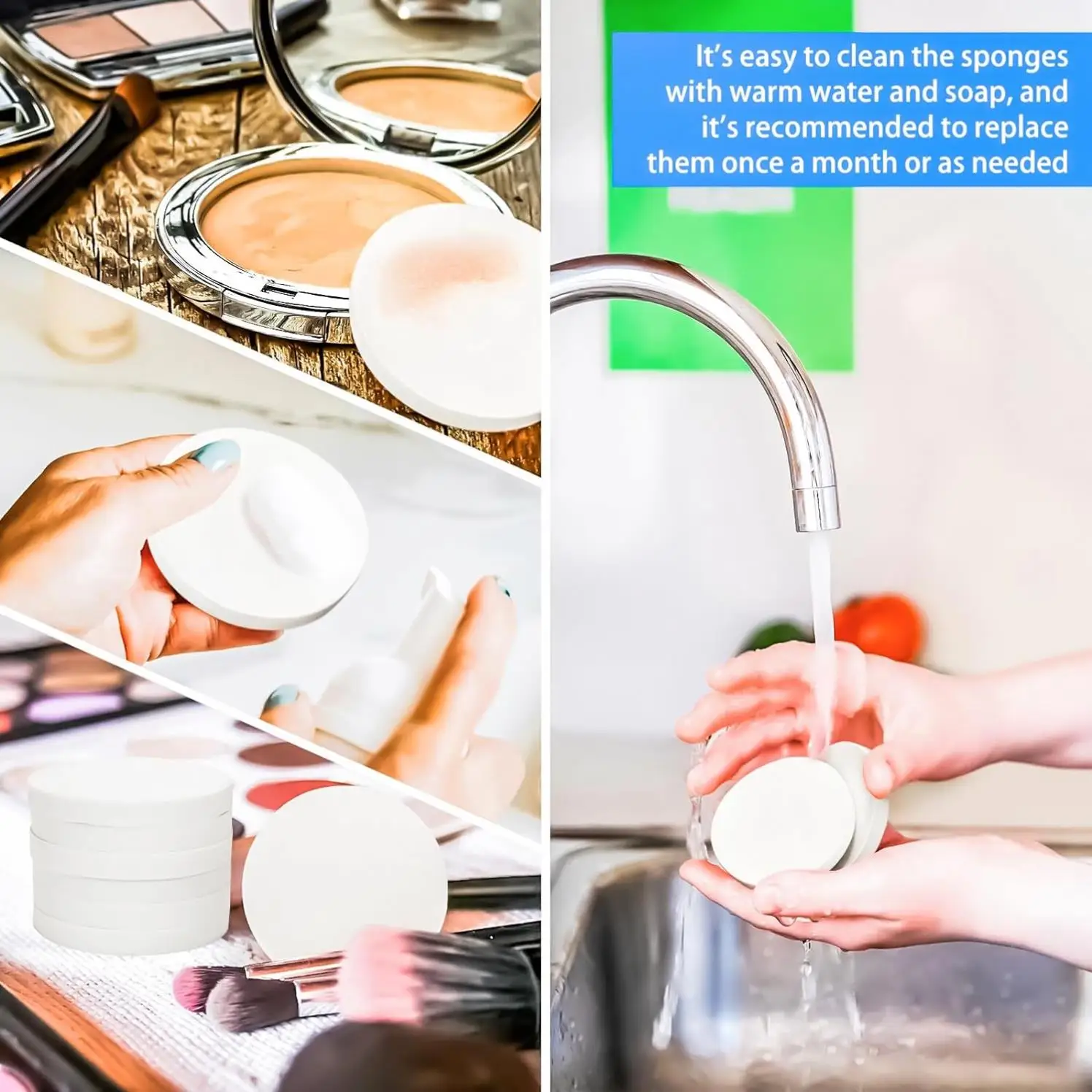 High Quality Wholesale China Wholesale Finger Pocket 100% Cotton Powder Puff Cotton Oval