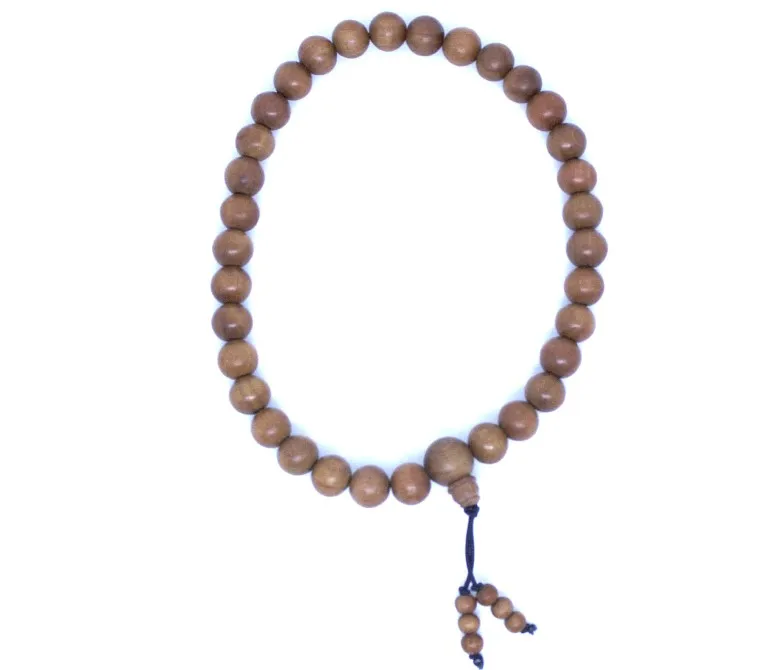 Handcrafted Indian White Sandalwood Islamic Small Beads Muslim Prayer Beads Misbaha Tasbih Tesbih 33 Wooden Prayer Beads