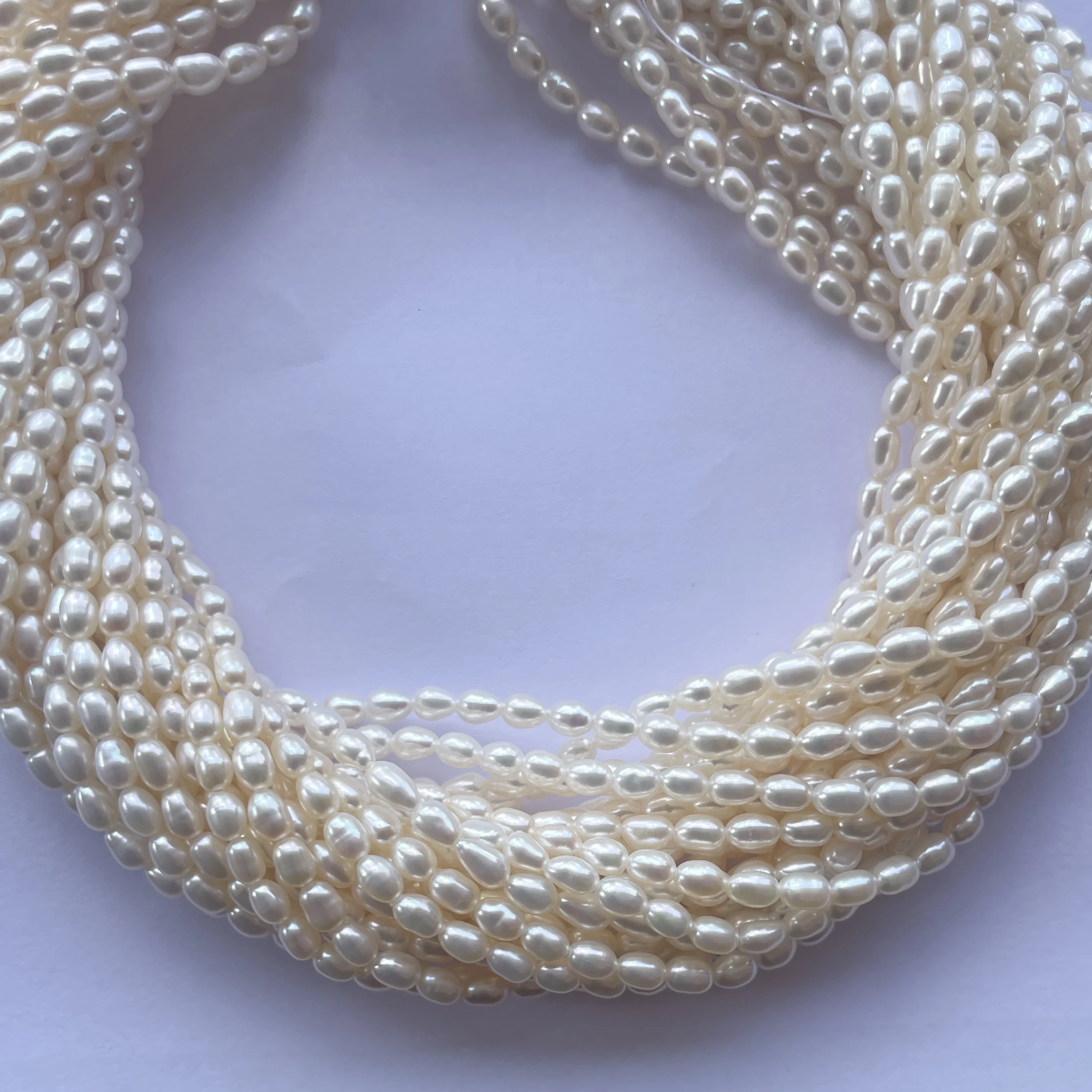 4mm 5mm Natural White Cream Color Freshwater Pearl Stone Rice Beads Strands Strings from Manufacturer Online India Alibaba 2024