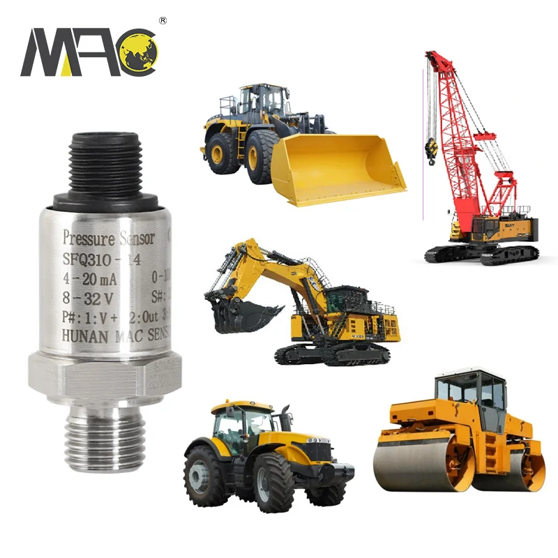 Sputtered Thin Film Heavy Duty Hydraulic Pressure Sensor Transducer Transmitter