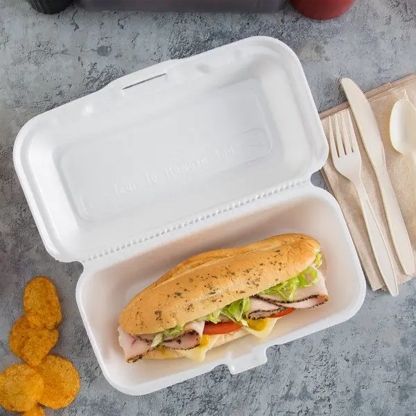 Eco Friendly Bagasse Clamshell | Disposable Bagasse Containers, High Quality Takeaway Boxes | Bagasse Tableware