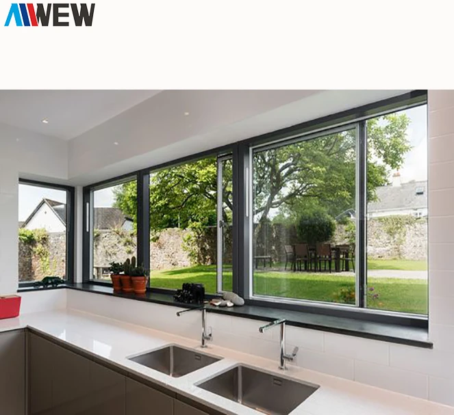 China customized powder coating aluminium frame balcony window casement house aluminum windows