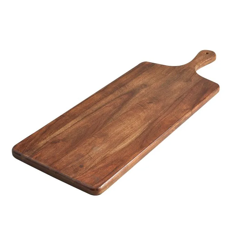 High functional Natural Wooden Chopping Board BBQ Acacia Wood Board Black Dinner Wooden Cutting Boards