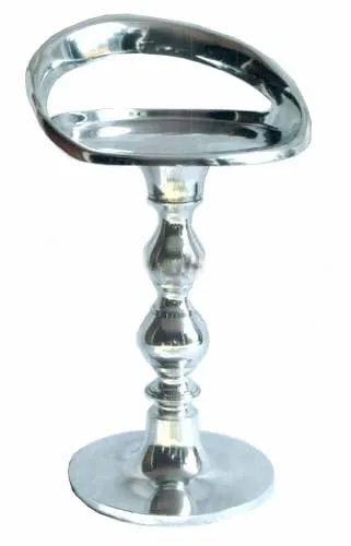 Hot Sell Brushed Outdoor Barstools Bar Chair Aluminium Silver Custom Top Metal Key Surface Modern Furniture Plate Running