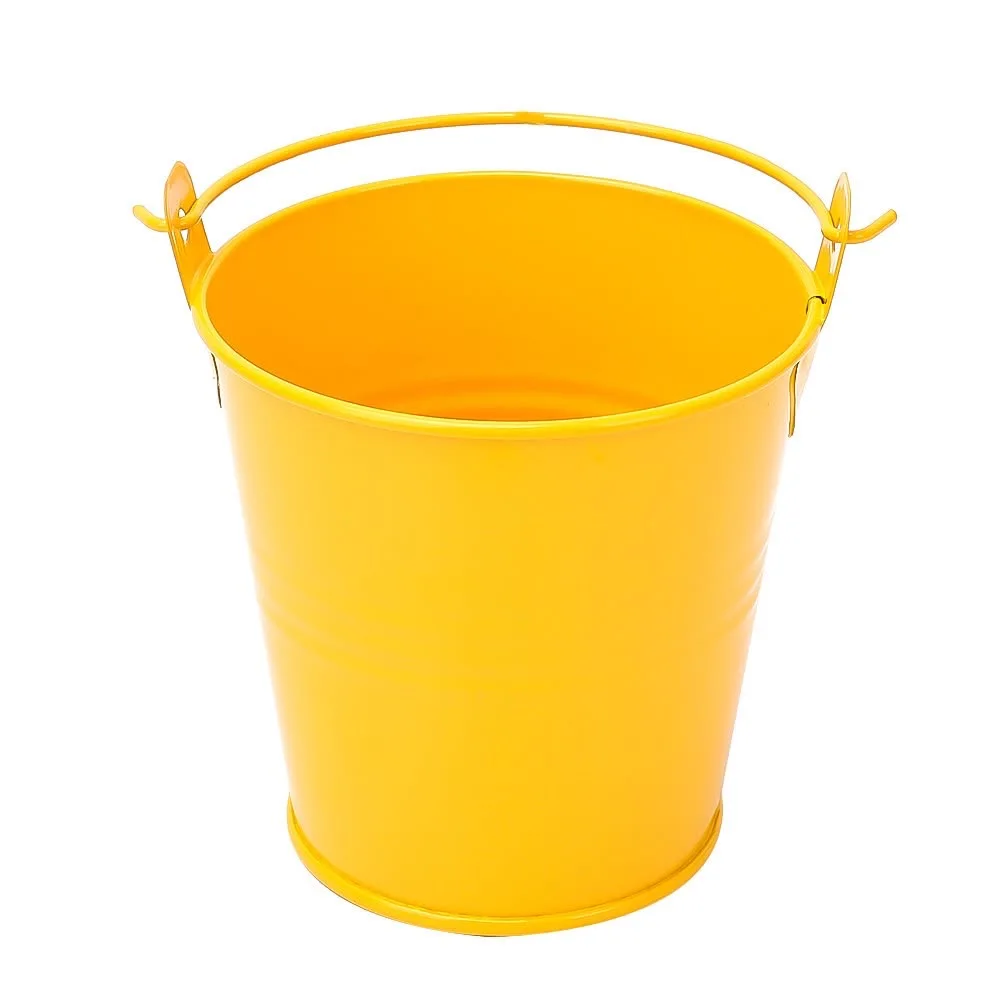 Hot Sale for Home Decor and Bonsai for Floor or Shopping Mall Use with Handle Galvanized Iron Mini Metal Bucket from India