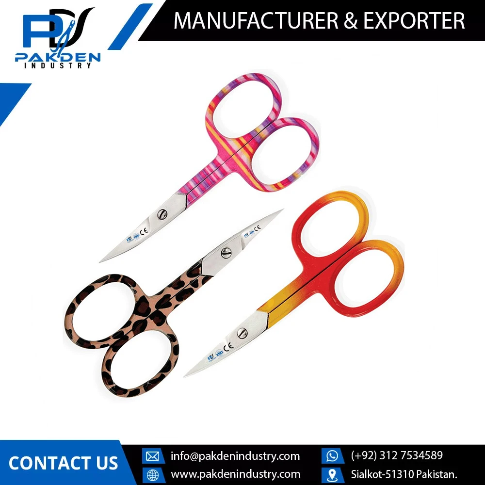 Reasonable Price Pakistan Made German Stainless Steel Nail Scissor Duplex Handle str/cvd / Latest Design Nail Scissor