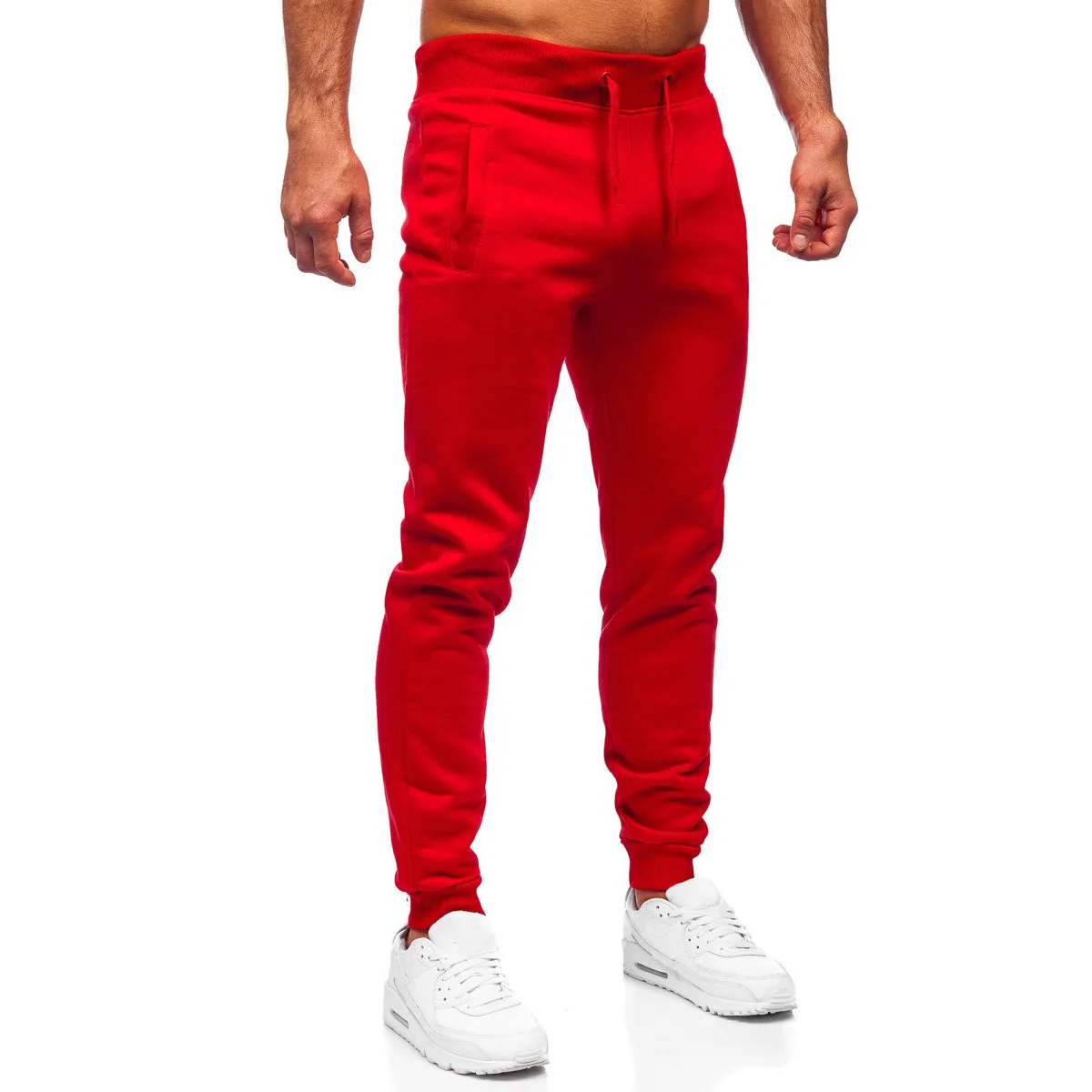 100% Cotton Skinny Casual Jogger Sweat Pants Wholesale Gym Slim Fit Trousers Custom Logo Flat Front Style Cheap Price
