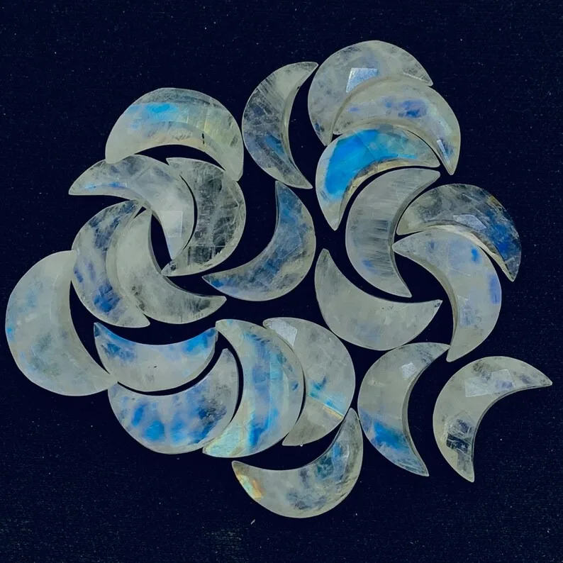 HANDMADE FACETE MOONNSTONE MOONS LOT