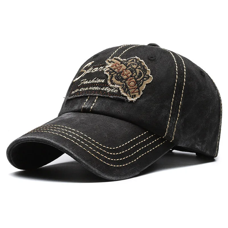 OEM ODM Customized Customized 6 panels Vintage washed cowboy baseball capsport baseball cap for Everyday Casual Wear Adults Size