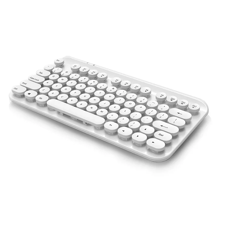 Горячая Распродажа, симпатичная Клавиатура для ноутбука и планшета, портативная круглая клавиатура, игровая клавиатура для пишущей машинки, беспроводная Ретро клавиатура