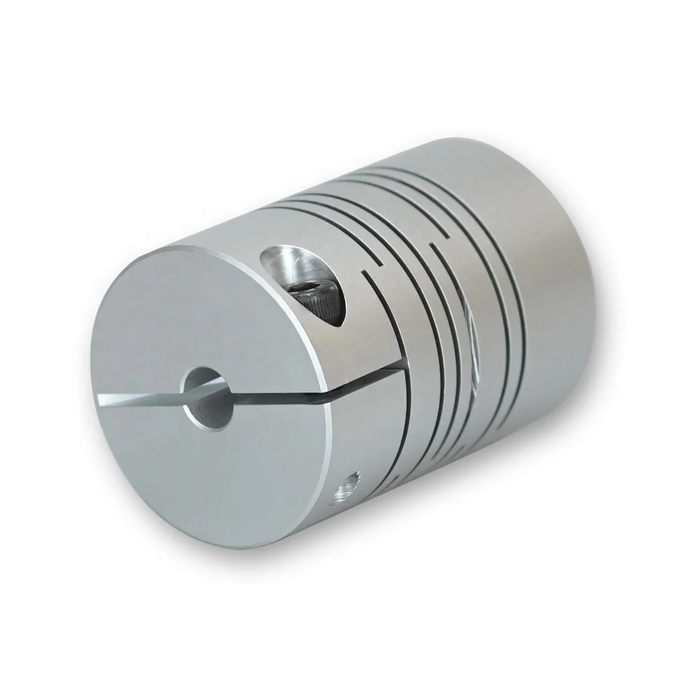 Aluminum Alloy Flexible Aluminum Grooved Beam Couplings Aluminum Motor Shaft Coupler Flexible Clamp Spline Beam Shaft Couplings