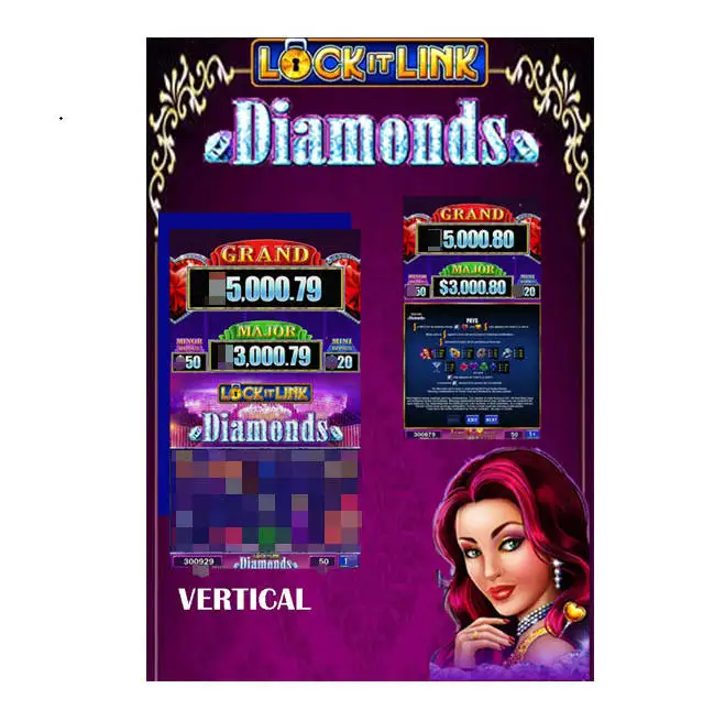 Vertical  Lock it Link 4 in 1 game  for coin operated  machine juego de tragamonedas WMS 550 POG factory direct sale