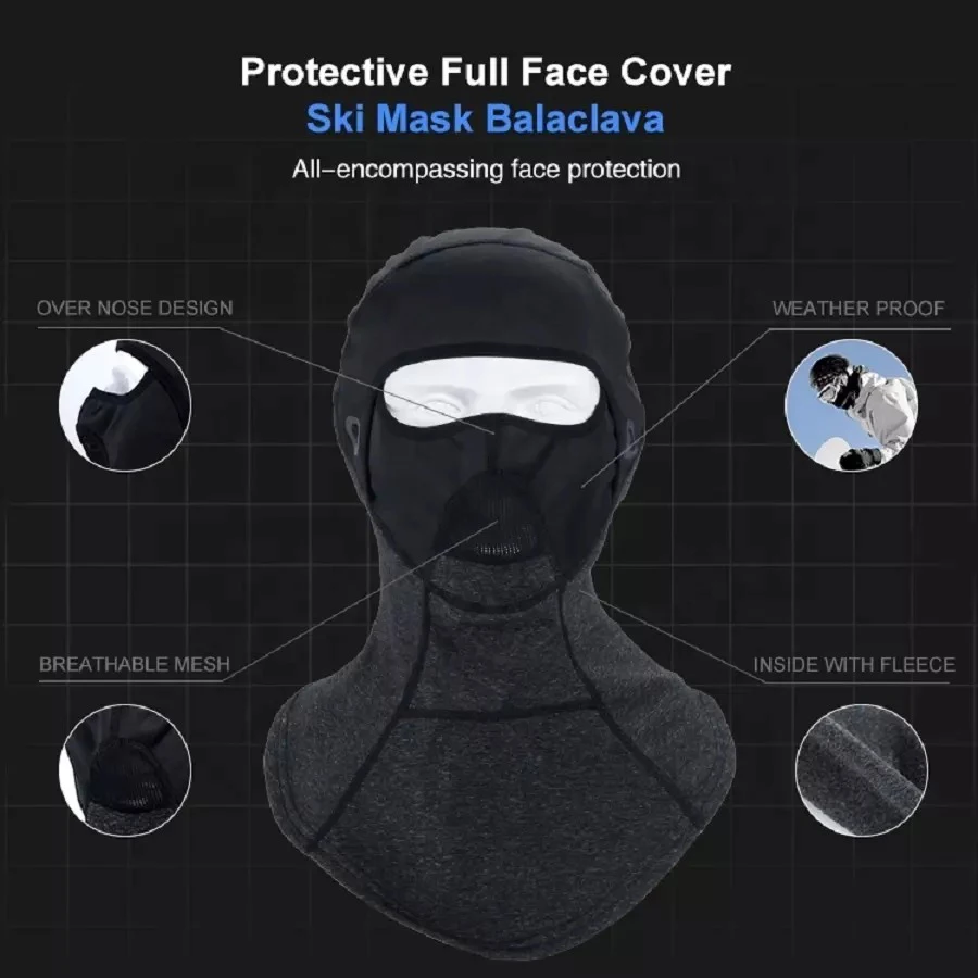 Wholesale Face Mask Face Cover Winter Balaclava Hole Full Face Plain Ski Mask Men For Winter