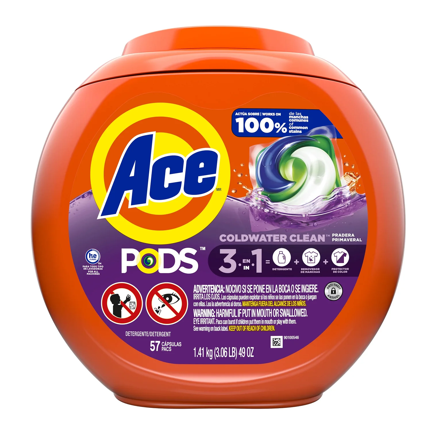 Wholesale Price Supplier Ace PODS Liquid Detergent Pacs (90 ct.)