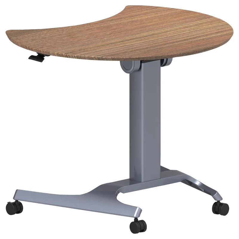 Customized Round Height Adjustable Sit to Standing Table Lifting Flipping Pneumatic Gas Spring Riser Mobile Painting Desk