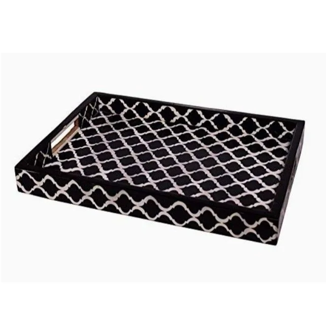 Trendy design Bone Inlay Luxury Serving Tray Food Serving Tray for Worldwide Exporter and Supplier At Cheap Price