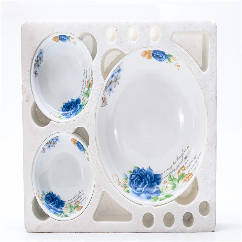 7pcs Glass Plate Opal Dinnerware Using Fish for Home and Restaurant High Quality glassware Dish Bowl