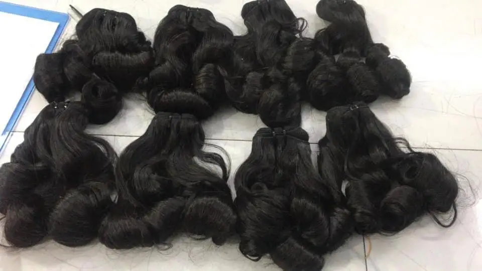 Weft Africa style hair extensions bundle human raw hair remy water waves straight natural feather hair extension