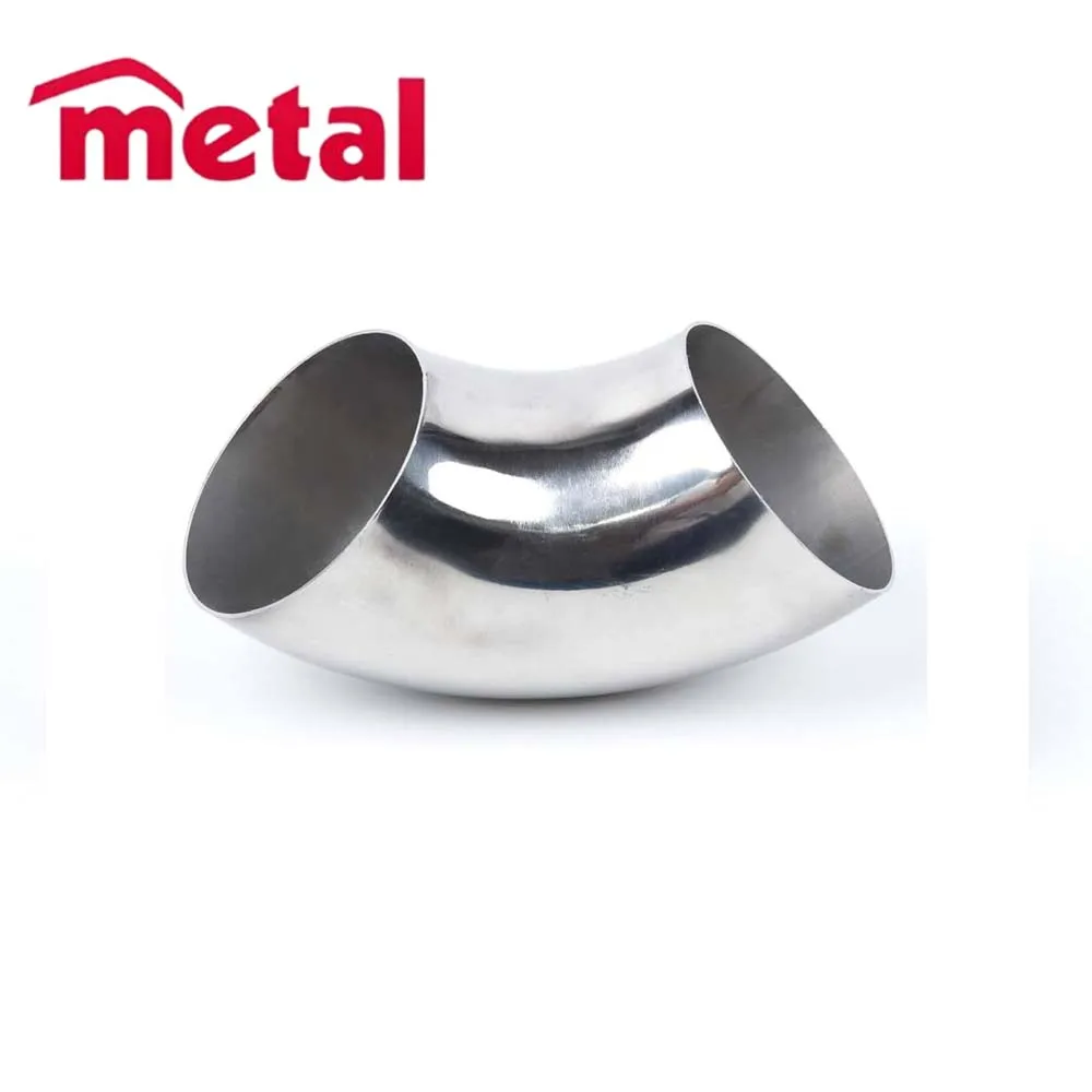 Metal 19mm-102mm SS304 Butt Weld 90 Degree Car Exhaust Muffler Pipe Elbow Bend SUS304 316 Pipe Fittings Stainless Steel Elbow