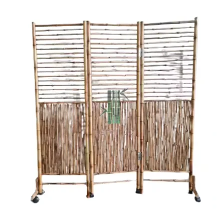 Bamboo Divider with Wheel eco friendly natural room divider