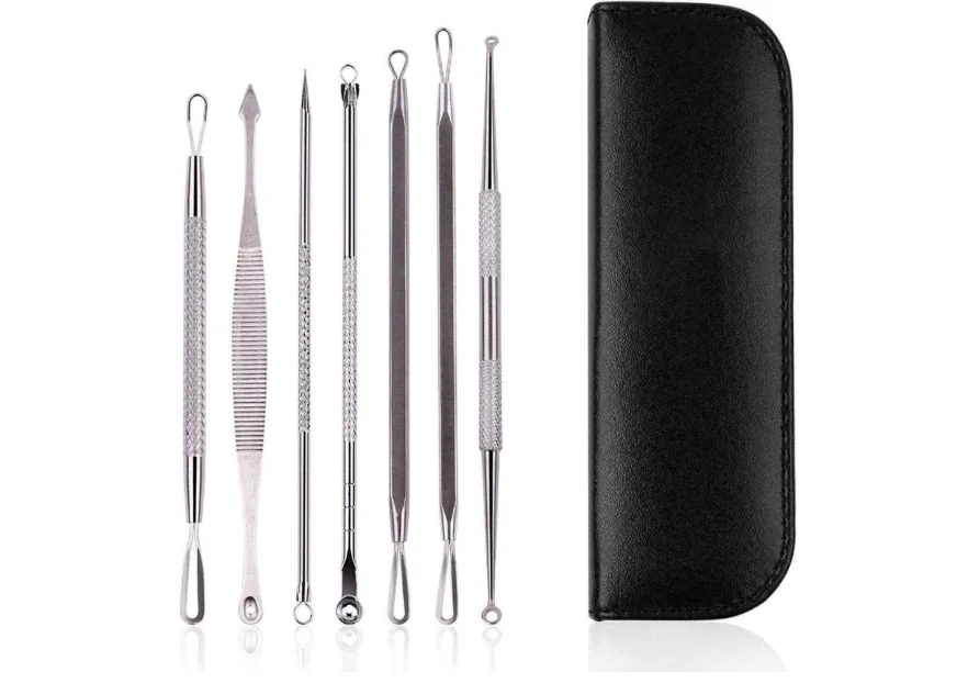 Face Care Stainless Steel Skin Remover Kit Blackhead Blemish Acne Pimple Extractor Tool Skin Care Cleanser Manufacturers Supply