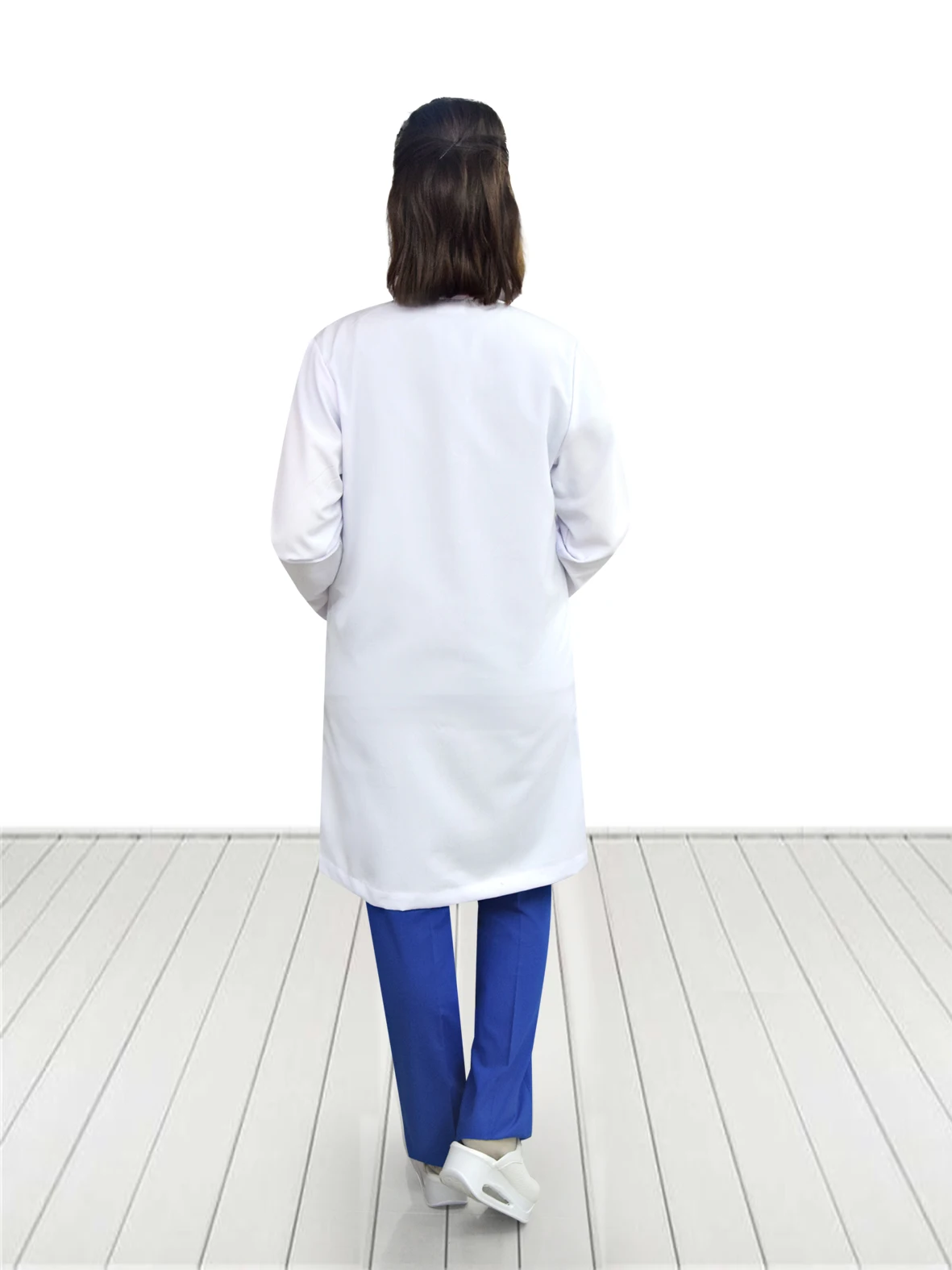 Apron Hospital Uniforms White Surgical Gown Nurse Doctor Apron Comfy Breathable Alpaca Fabric White Lab Coat