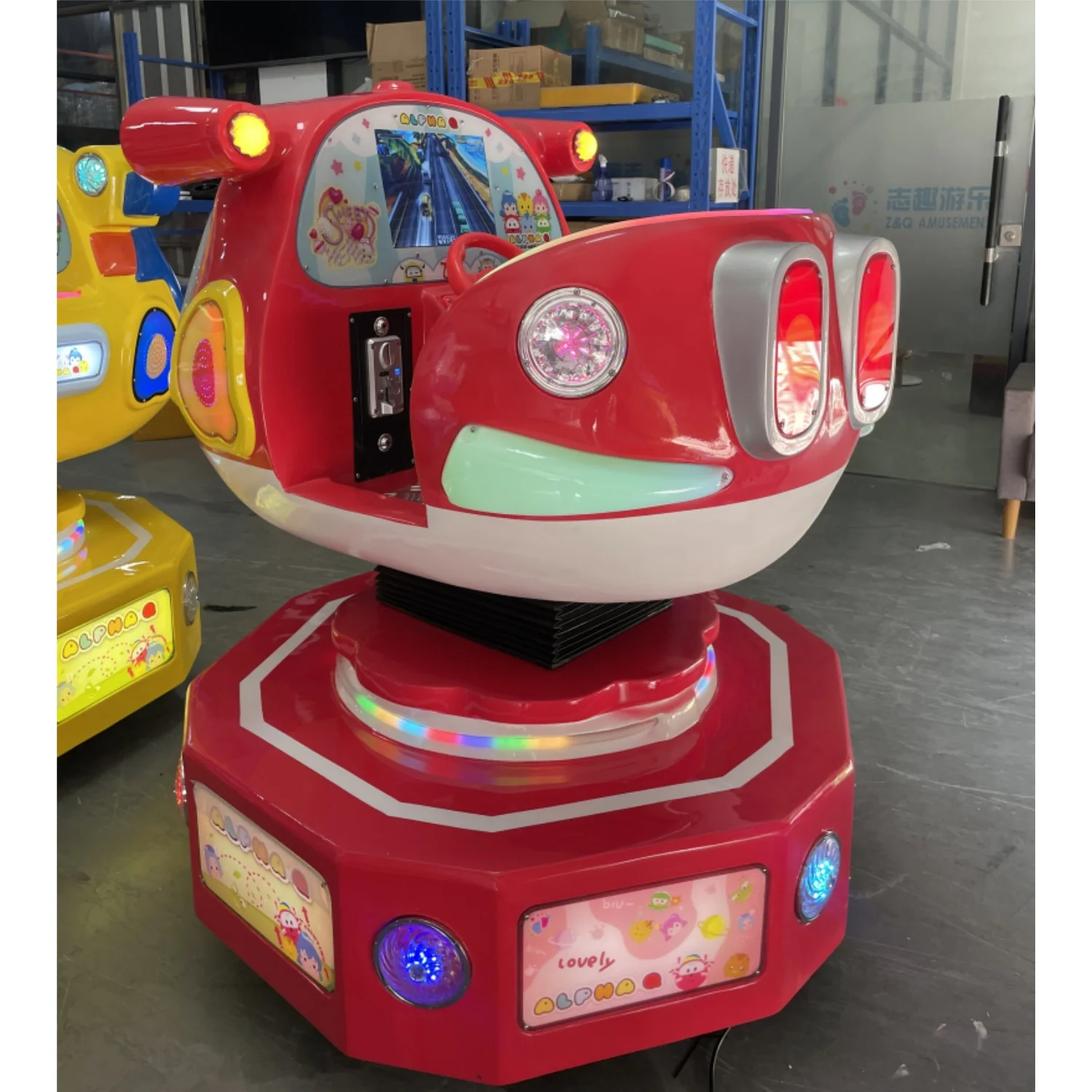 Coin Operated Park Swing Car Game Machine Kiddie Rides Mall Newest Kids Cars Electric Ride Bumper Car with Screen