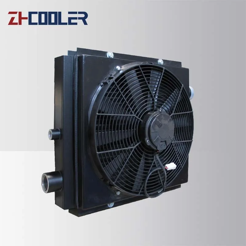 High Performance Aluminum Bar and Plate fin Hydraulic Oil Cooler with 12v 24v fan