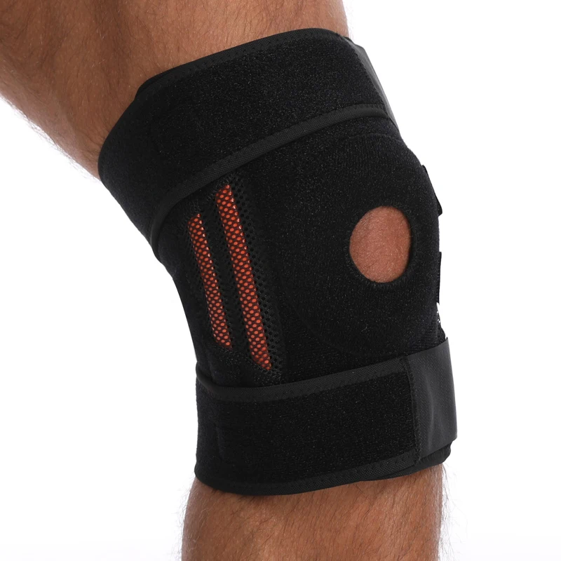 Amazon top seller knee brace supporter springs silicone knee supports with adjustable straps for joint and arthritis pain relief