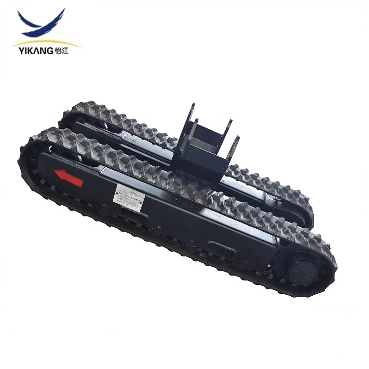 Factory price 2 tons mini rubber track undercarriage for crawler spider lift chassis from China YIKANG company
