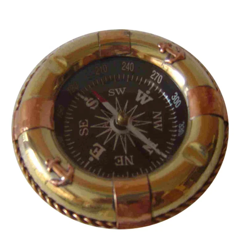 Beautiful Brass Compass Necklace Customizable Logo for Hiking Sports Travel-Elegant Engineering Nautical Pocket Compass Box