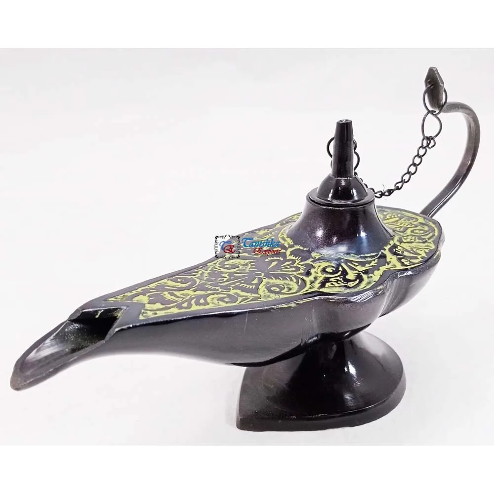 Nautical Brass Handmade Aladdin Decorative Genie Oil Lamp Aladdin Gifted Item Home Decor & Office Decor Gift Item