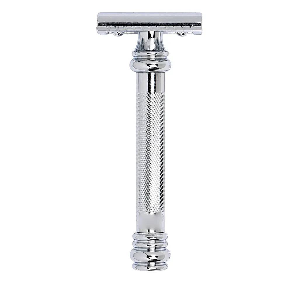 Classic Double Edge Safety Razor Stainless Steel with Chrome Finish Prestige Razor  For Shaving