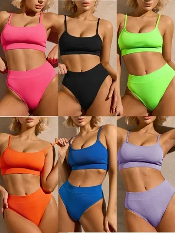 High Quality bikinis Triangle Micro Bikini With Padded Swimsuit For Women Brazilian Bottom Thong String Bikinis Top Bathing Suit