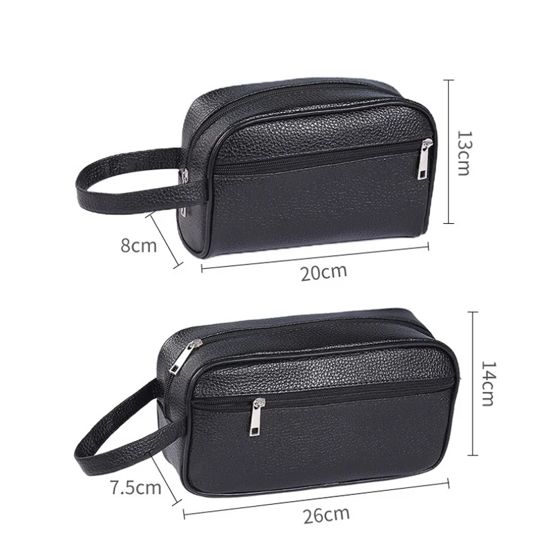 Luxury PU leather Cosmetic Bag Compact and Convenient Waterproof Travel Cosmetic Bag for Men made in Vietnam