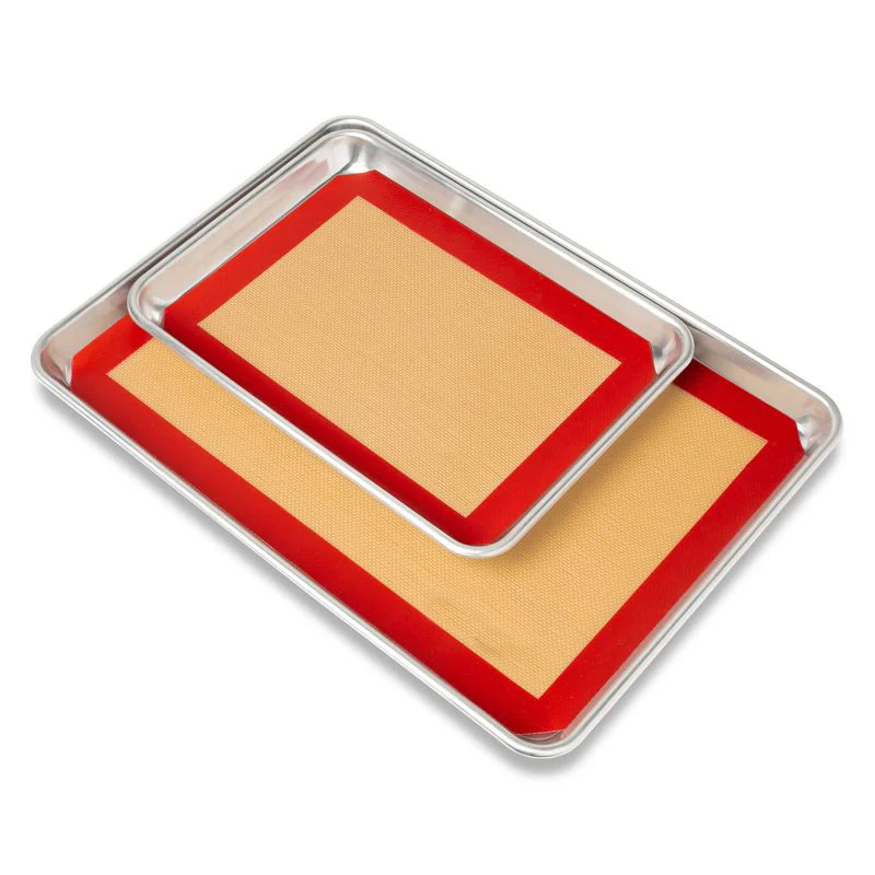 Food Grade Non-stick Silicone Baking Mats Cookie Sheet Easy Clean Oven Baking Sheet for Making Cookies Macaroons Bread