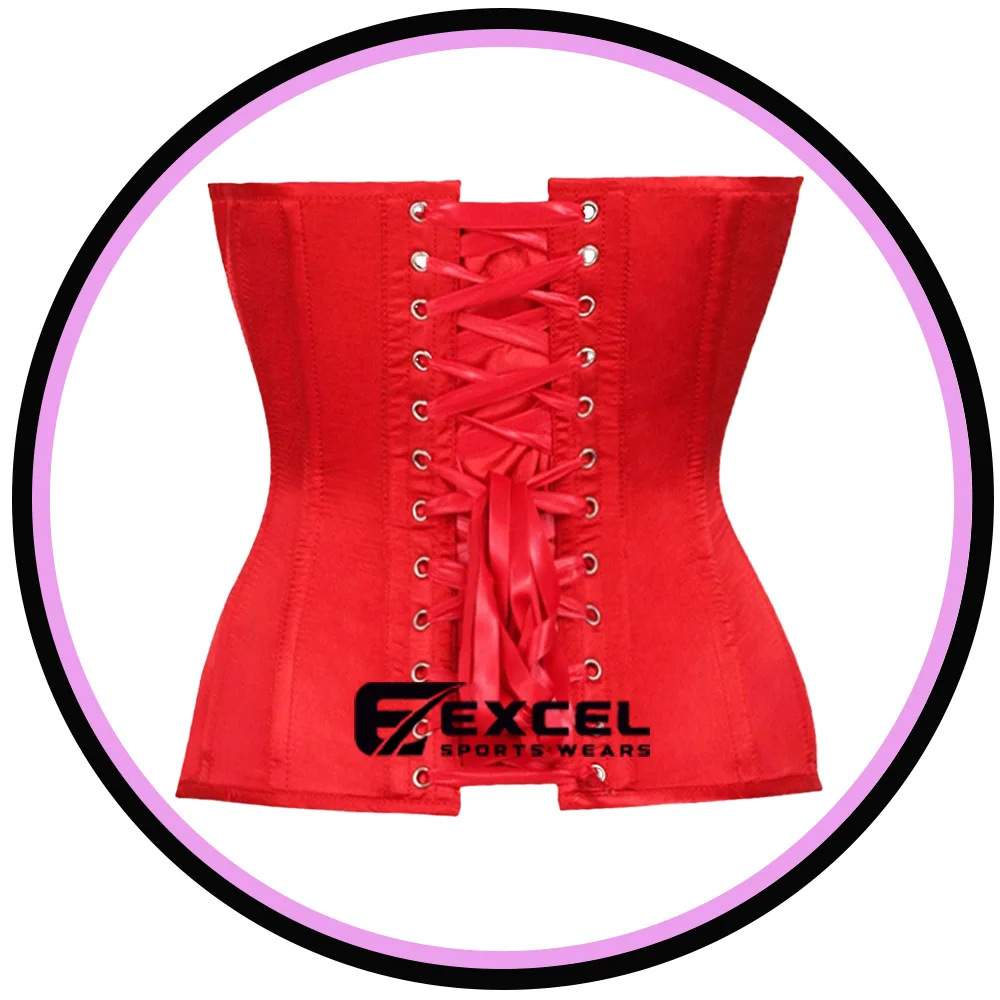 Top Sale 2024 Pakistan Genuine Satin Over bust Waist Training Corset Heavy Genuine Double Steel Boned Shapewear Gothic Corset.