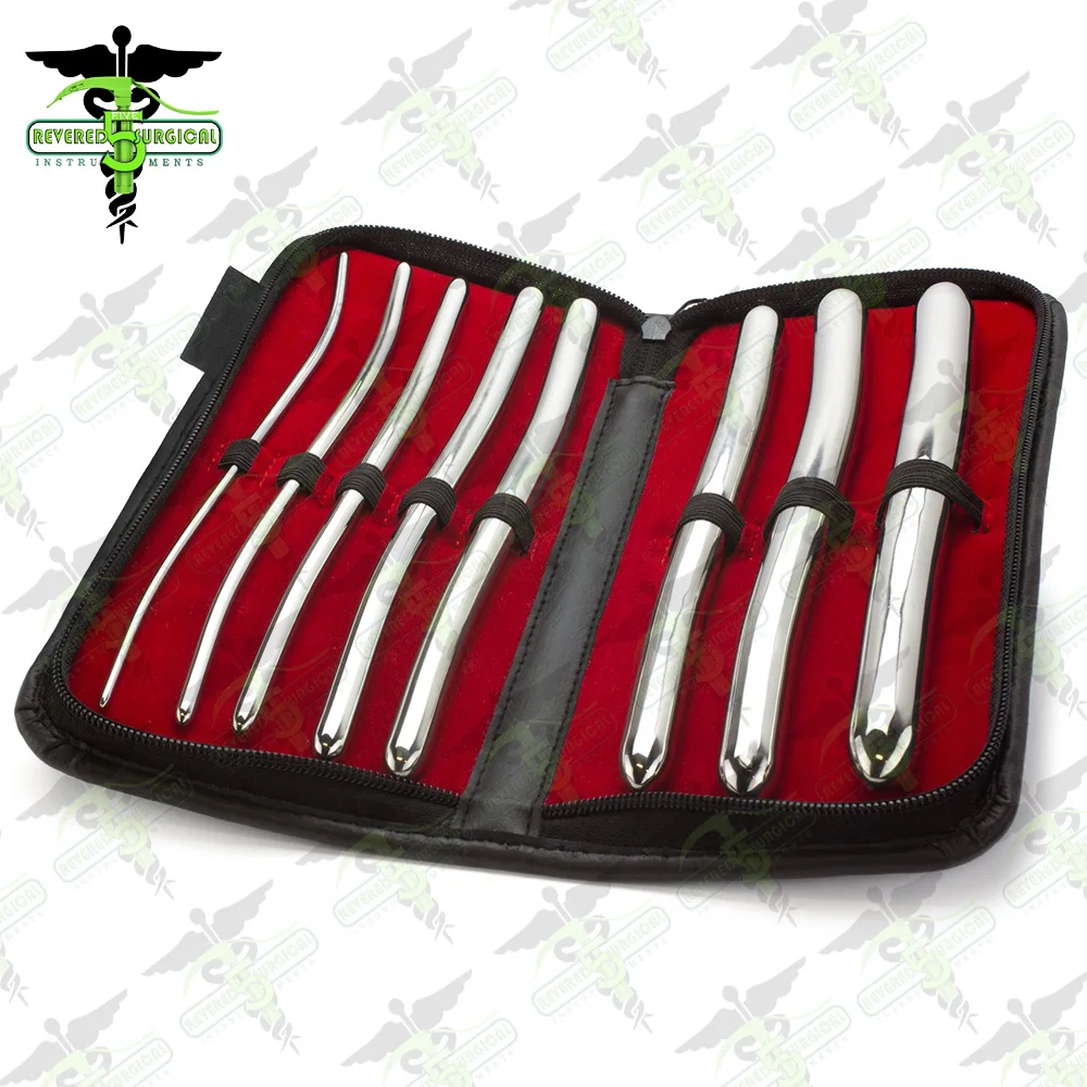 Top High Quality HEGAR DILATOR DOUBLE ENDED SET in LEATHER POUCH Wholesale Price Made by Five Revered Surgical