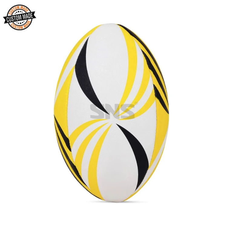 Hand Stitched High Air Retention Latex Bladder 4 Layer Premium Rubber Rugby Ball from Trusted Indian Manufacturer