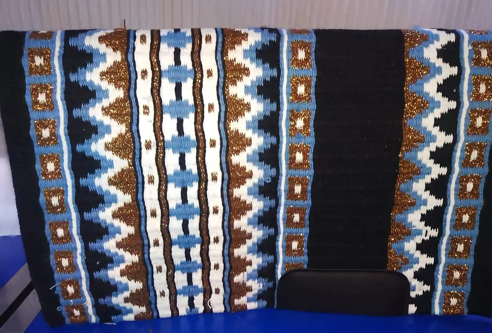 High Quality Equestrian Woolen Handloom Woven Western Show Pad Horse Riding Saddle Pads Western Jumping Dressage Pads Fabric