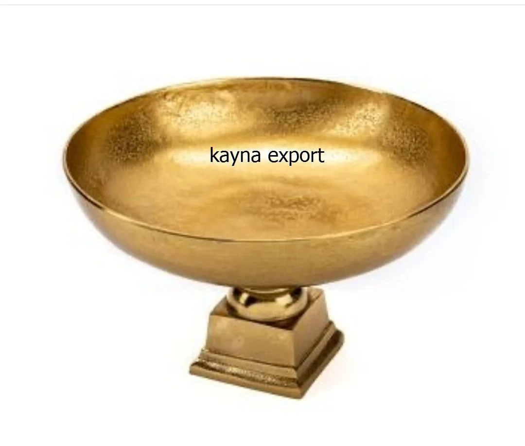designer brass platted metal fancy bowl fancy gold plated bowl for chips and dips use at competitive discounted price