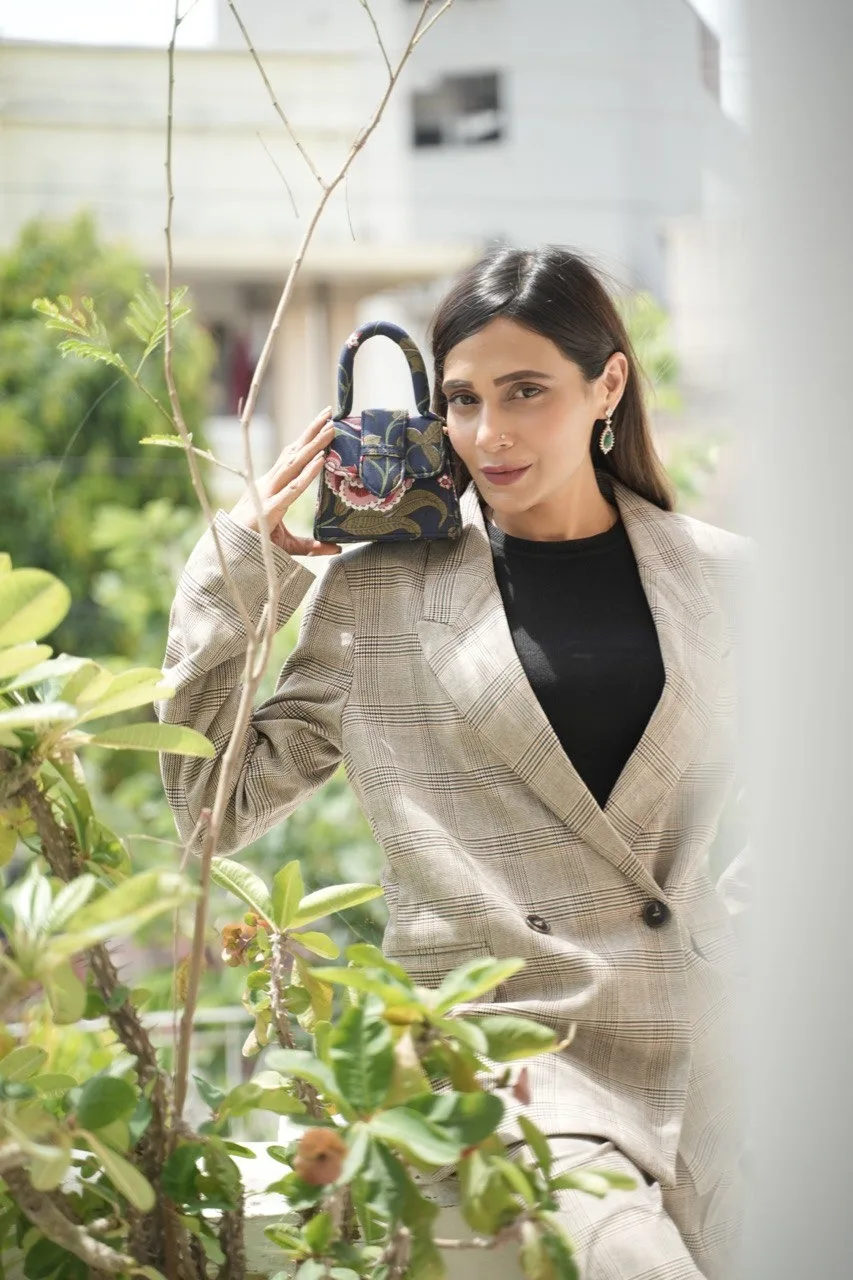 Midnight Dream Blockprinted Chiq Bag Premium luxury Women Mini Bags Made in India Product from Indian Manufacturer and Exporter