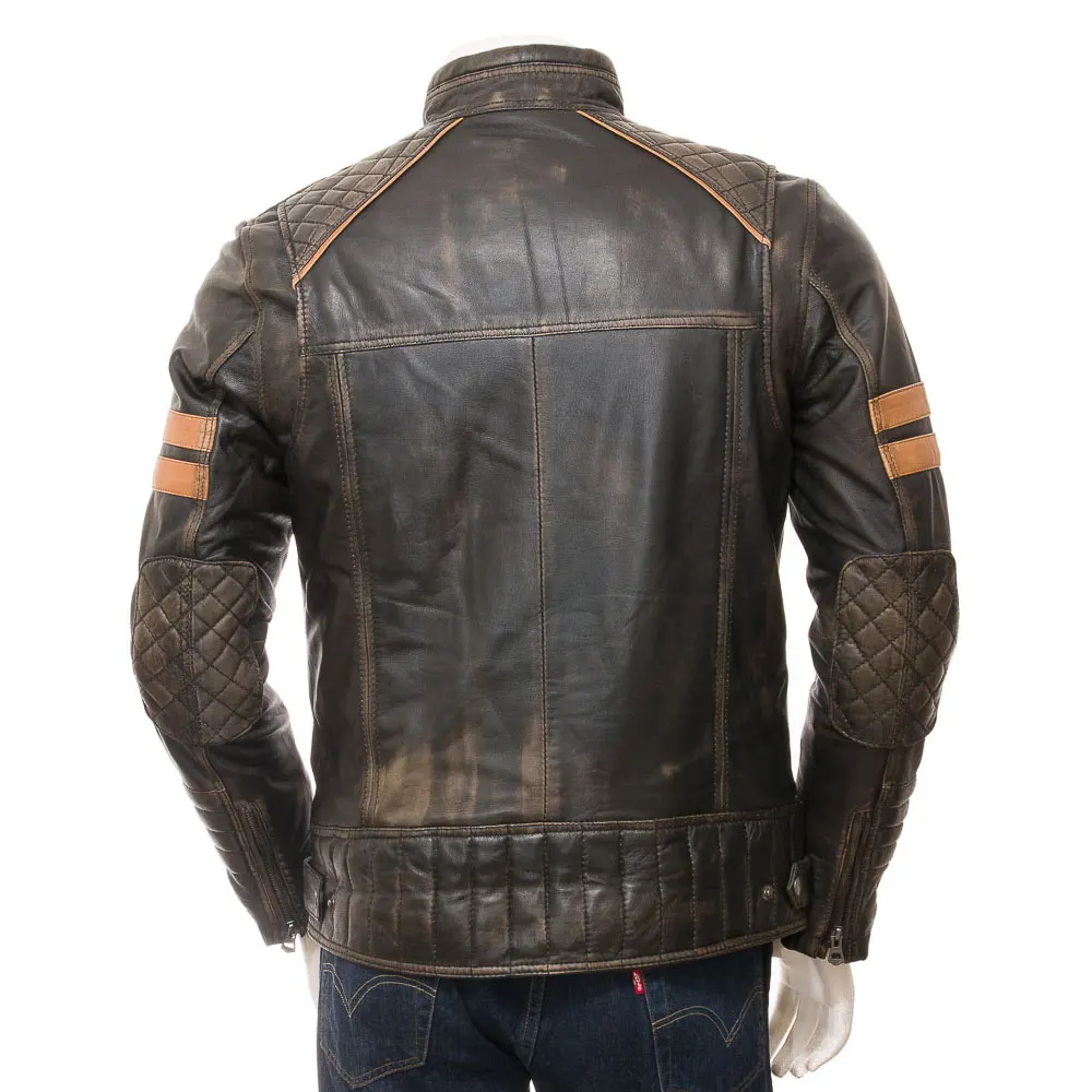 Vintage Leather Biker Jacket - Top-quality Craftsmanship, Distinctive Style, And Timeless Appeal For Motorcycle Enthusiasts